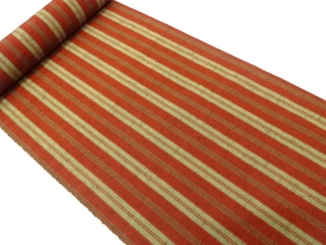 アンティーク　縞模様織り出し　着尺反物